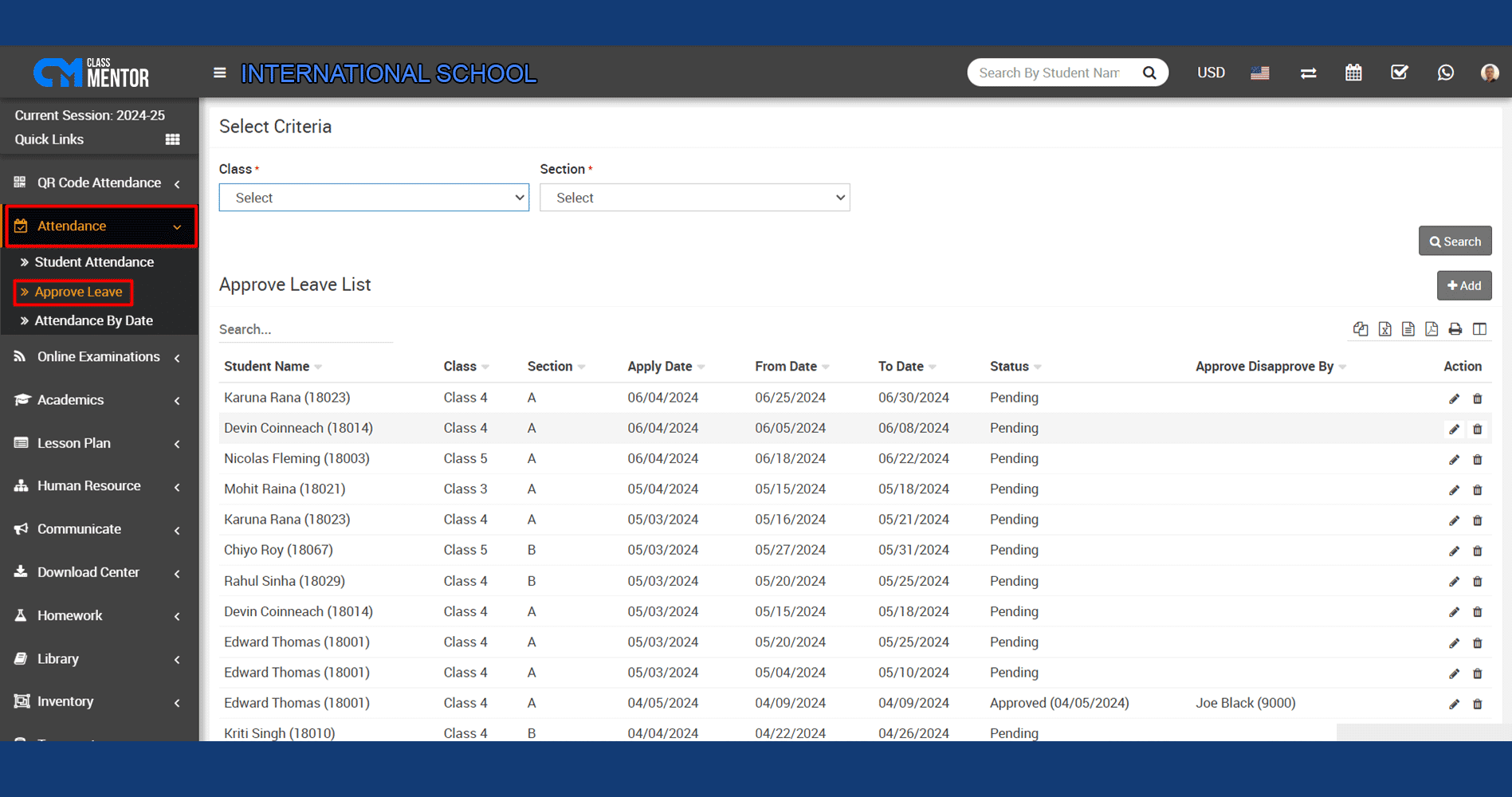 Efficiently manage student leave requests with our module designed for schools, colleges, and institutes.